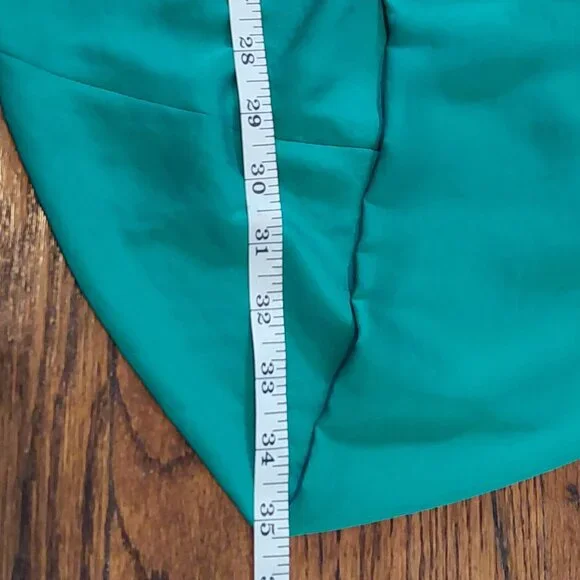 Banana Republic Size 2 Colorblock Elegant Emerald Green Formal Patio Dress - Picture 10 of 17